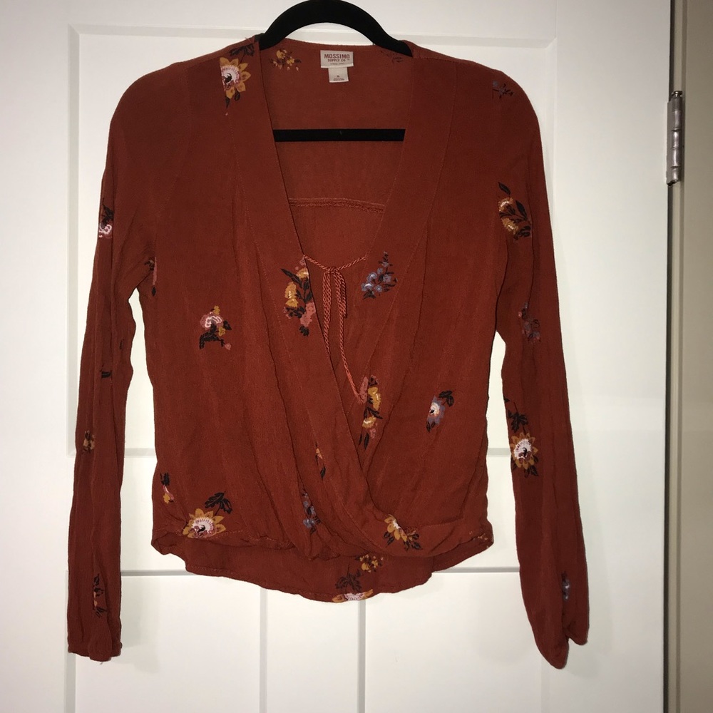 Orange Blouse that ties in the front!